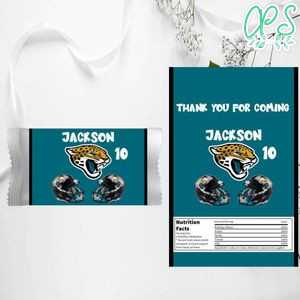 Jacksonville Jaguars Candy Bar Wrapper Digital File Printable Instant Download