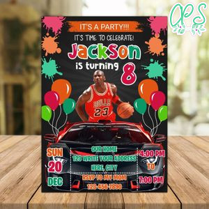 Michael Jordan Drive By Birthday Parade Invitation Printable Instant Download