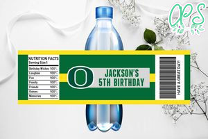 Printable Oregon Ducks Water Bottle Labels Instant Download