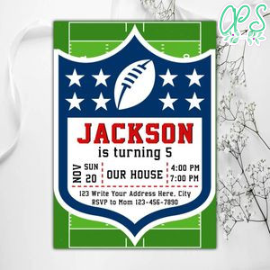 NFL Birthday Invitation Instant Download