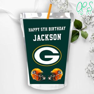 Green Bay Packers Birthday Capri Sun Juice Label Instant Download