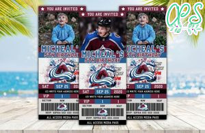 Colorado Avalanche Ticket Birthday Editable Templates Instant Download