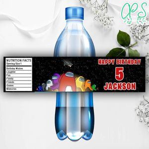 Printable Among Us Water Bottle Labels Instant Download