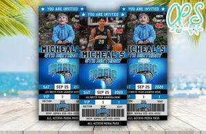 Orlando Magic Ticket Birthday Editable Templates Instant Download