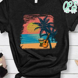 Beach And Guitar Shirt