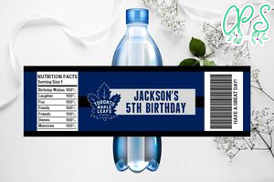 Printable Toronto Maple Leafs Water Bottle Labels Instant Download