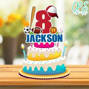 Sports Cake Topper Instant Download