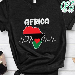 Africa Map Heart Beat Shirt