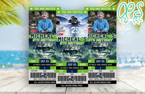 Seattle Seahawks Ticket Birthday Editable Templates Instant Download