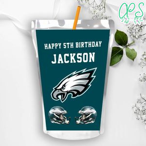 Philadelphia Eagles Birthday Capri Sun Juice Label Instant Download
