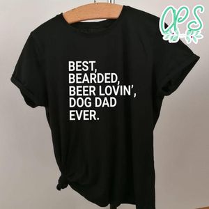 Funny Bearded Dad Beer Lover Dog Owner Shirt