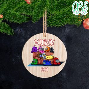 Among Us Wood Ornament Gift