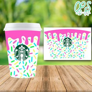 Donut Starbucks Wrap PNG File template Digital File