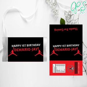 Jordan Candy Bar Digital File Printable Instant Download