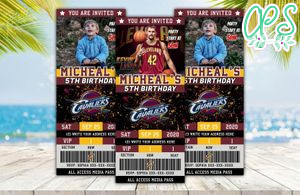 Cleveland Cavaliers Ticket Birthday Editable Templates Instant Download