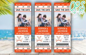 Editable Virginia Cavaliers Basketball Save The Date Wedding Engagement Announcement Ticket Invitation Instant Download