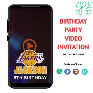 Anthony Davis Birthday Video Invitation Digital Template Customizable Instant Download