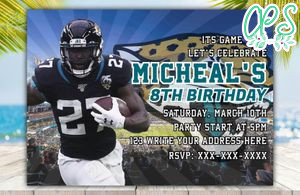 Editable Jacksonville Jaguars Birthday Invitations Instant Download