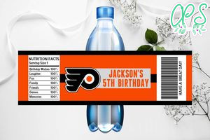 Printable Philadelphia Flyers Water Bottle Labels Instant Download