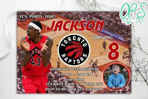 Toronto Raptors Birthday Invitation Template to Print at Home Instant Download