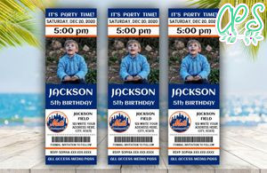 Printable New York Mets Birthday Ticket With Photo Invitation Instant Download