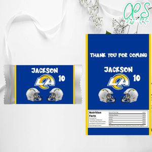 Los Angeles Rams Candy Bar Wrapper Digital File Printable Instant Download