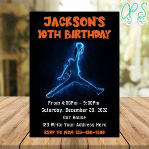Basketball Birthday Invitation Instant Download