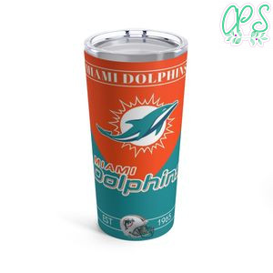 Miami Dolphins 20 oz Skinny Tumbler Customizable Design Template Instant Download
