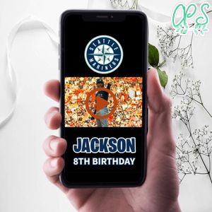 Seattle Mariners Birthday Video Invitation Digital Template Customizable Instant Download