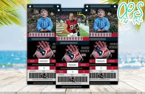 Houston Texans Ticket Birthday Editable Template Instant Download