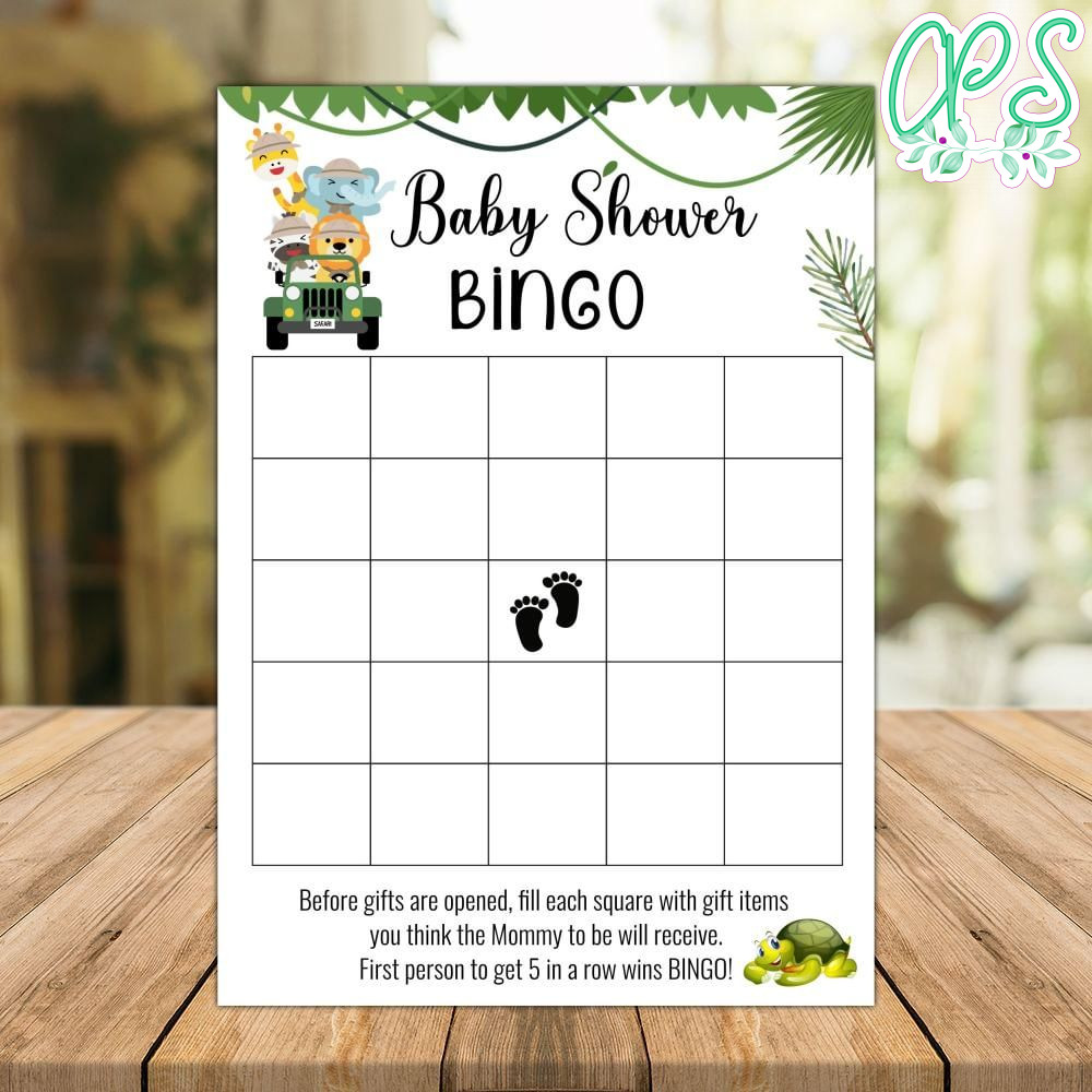 Animals Baby Shower Bingo Baby Shower Game Instant Download