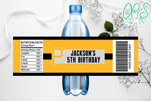 Printable Pittsburgh Pirates Water Bottle Labels Instant Download