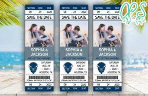 Howard Bison Save The Date Wedding Engagement Announcement Ticket Invitation Instant Download