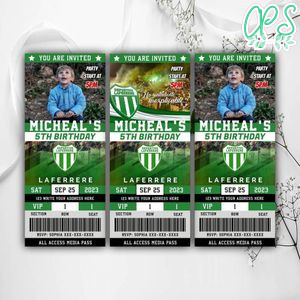 Deportivo Laferrere Ticket Birthday Editable Template Instant Download
