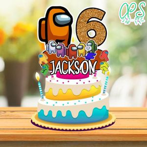 Orange Among US Birthday Cake Topper Template Printable Instant Download