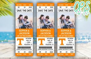 Tennessee Volunteers Save The Date Wedding Engagement Announcement Ticket Invitation Instant Download