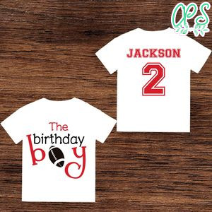 Printable Football 2nd Birthday Boy Shirt Template Instant Download