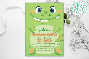 Printable Dinosaur Baby Shower Invitation Instant Download
