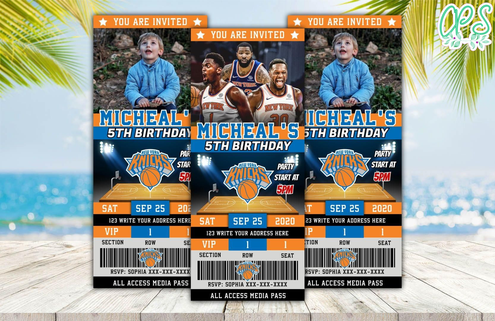 New York Knicks Ticket Birthday Editable Templates Instant Download