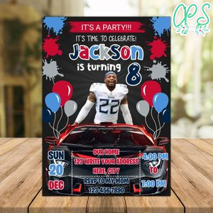 Derrick Henry Tennessee Titans Drive By Birthday Parade Invitation Printable Instant Download