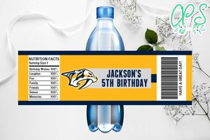Printable Nashville Predators Water Bottle Labels Instant Download