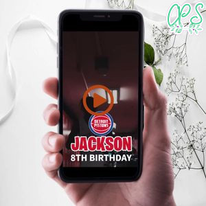 Detroit Pistons Birthday Video Invitation Digital Template Customizable Instant Download
