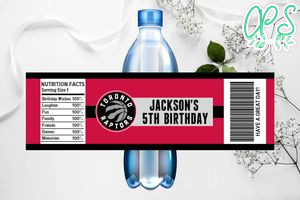 Printable Toronto Raptors Water Bottle Labels Instant Download