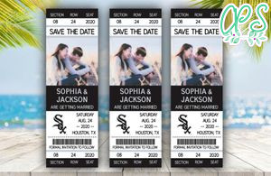 Chicago White Sox Save The Date Wedding Engagement Announcement Ticket Invitation Instant Download
