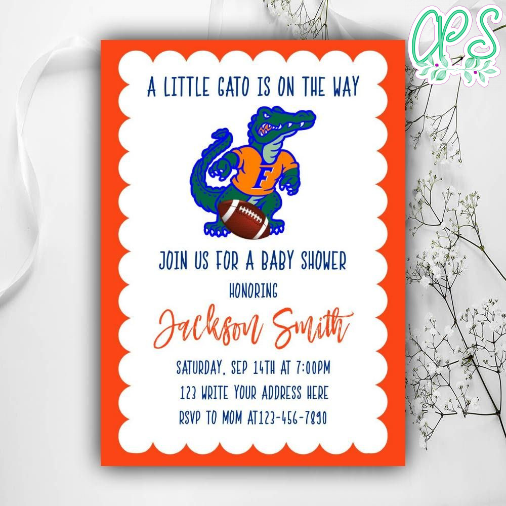 Florida Gators Baby Shower Invite Printable Instant Download