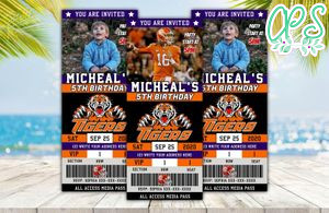 Clemson Tigers Ticket Birthday Editable Templates Instant Download