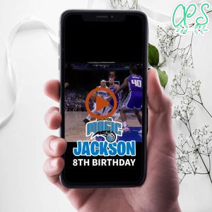 Orlando Magic Birthday Video Invitation Digital Template Customizable DIY