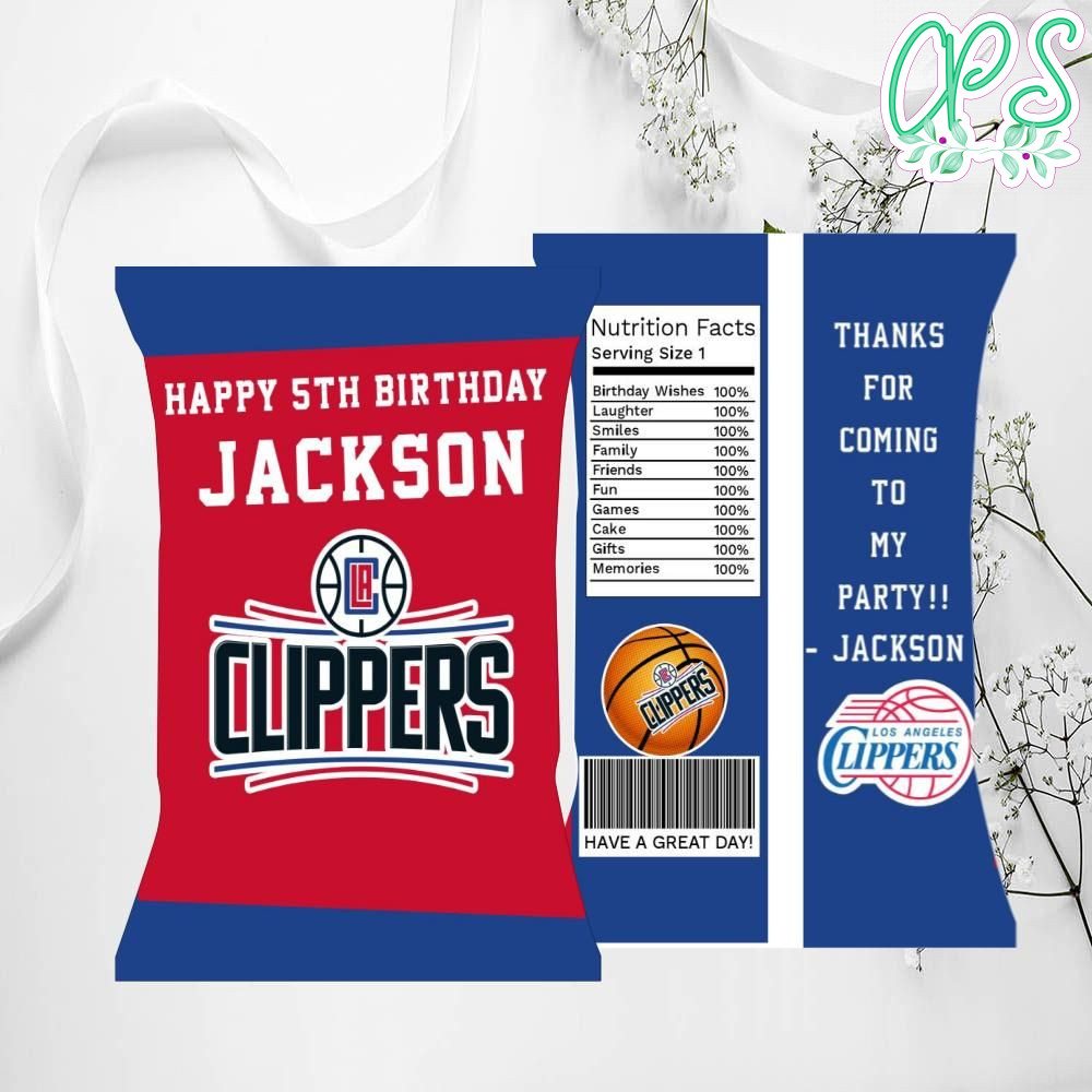 Los Angeles Clippers Chip Bags Digital File Printable DIY