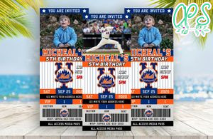 New York Mets Ticket Birthday Editable Templates Instant Download