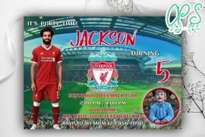 Liverpool Birthday Flyer Template to Print at Home Instant Download